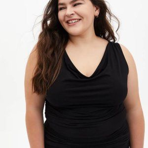 NWT Torrid Black Cowl Neck Tank SZ 2